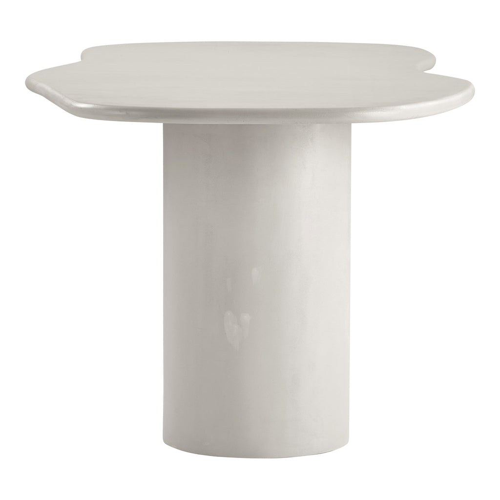 Masă de dining, aspect de ciment, bej, 96x200x76 cm