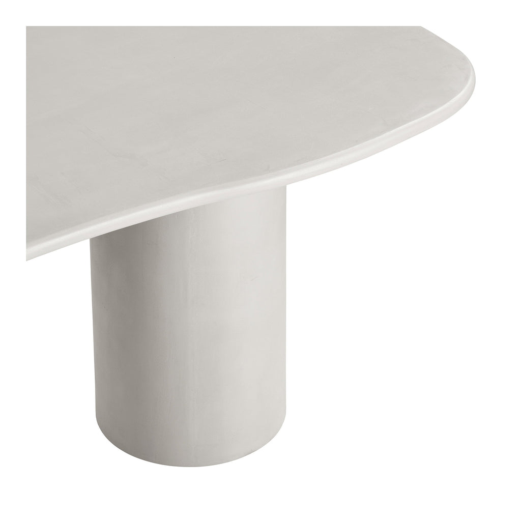 Masă de dining, aspect de ciment, bej, 96x200x76 cm