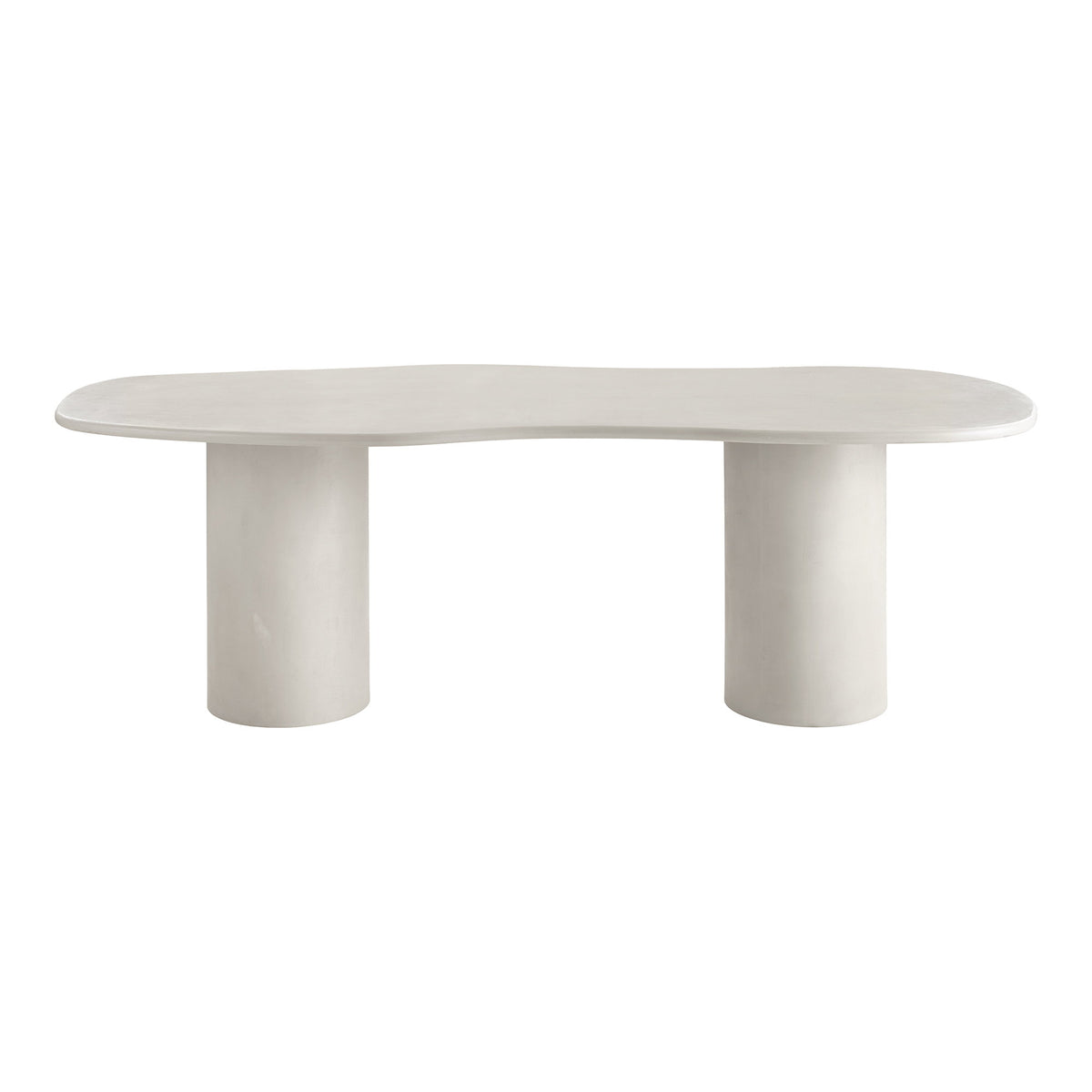 Masă de dining, aspect de ciment, bej, 96x240x76 cm