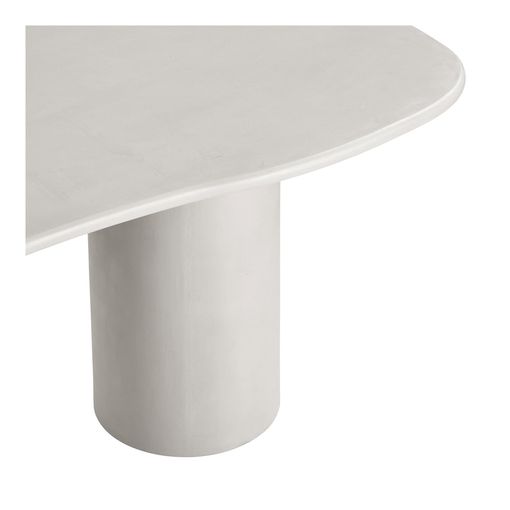 Masă de dining, aspect de ciment, bej, 96x240x76 cm