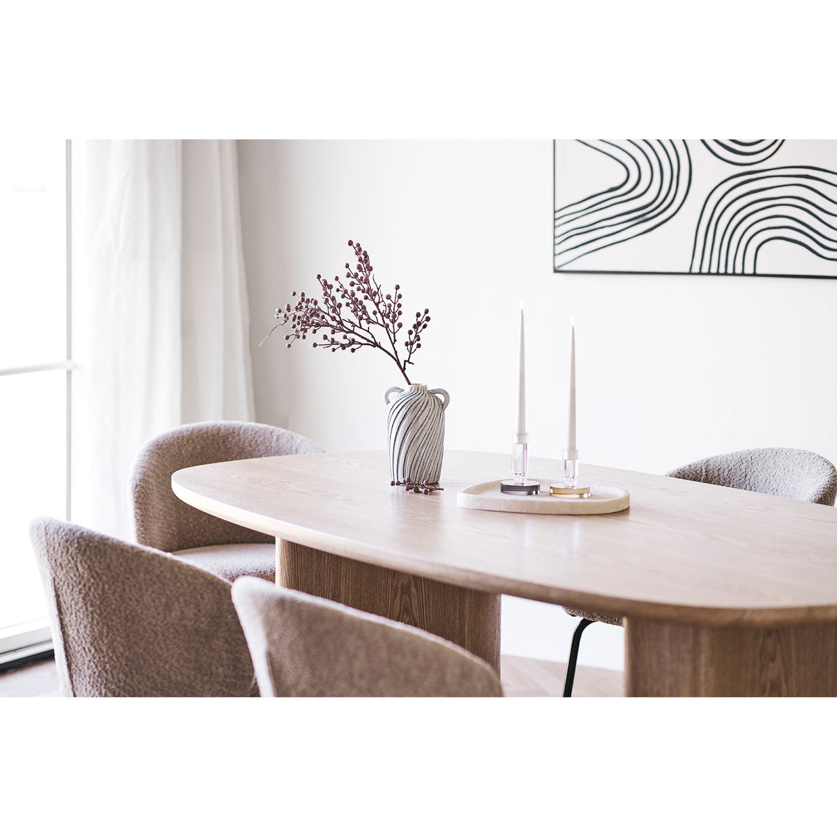 Masă de dining, frasin, 110x210x75 cm