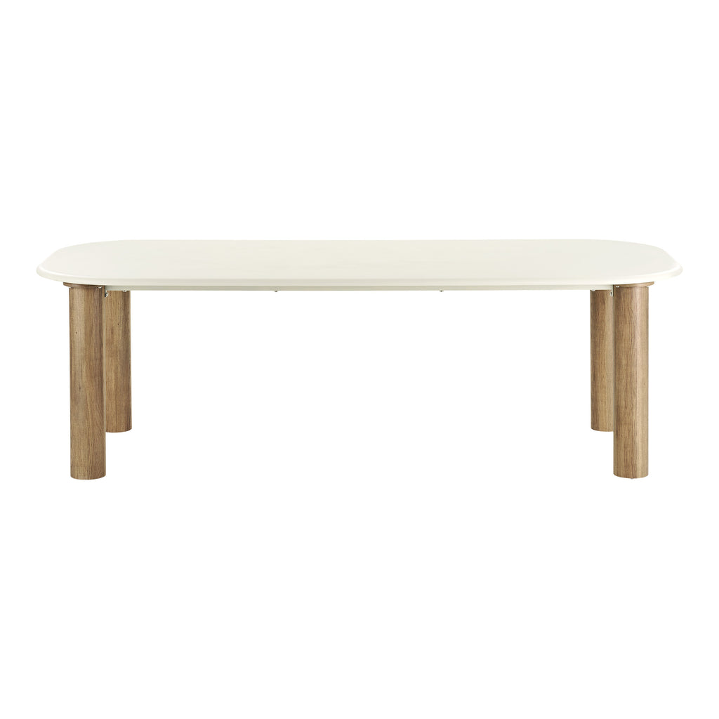 Masă de dining, aspect de ciment, nisipiu/maro, 100x240x76 cm