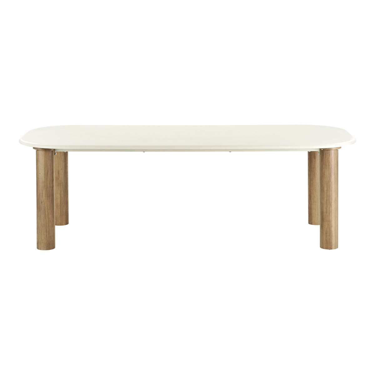 Masă de dining, aspect de ciment, nisipiu/maro, 100x240x76 cm