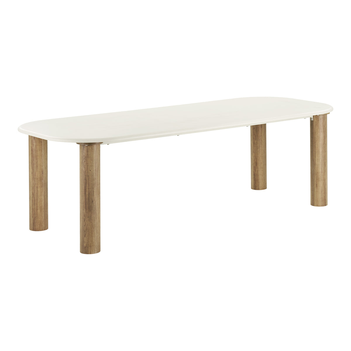 Masă de dining, aspect de ciment, nisipiu/maro, 100x240x76 cm