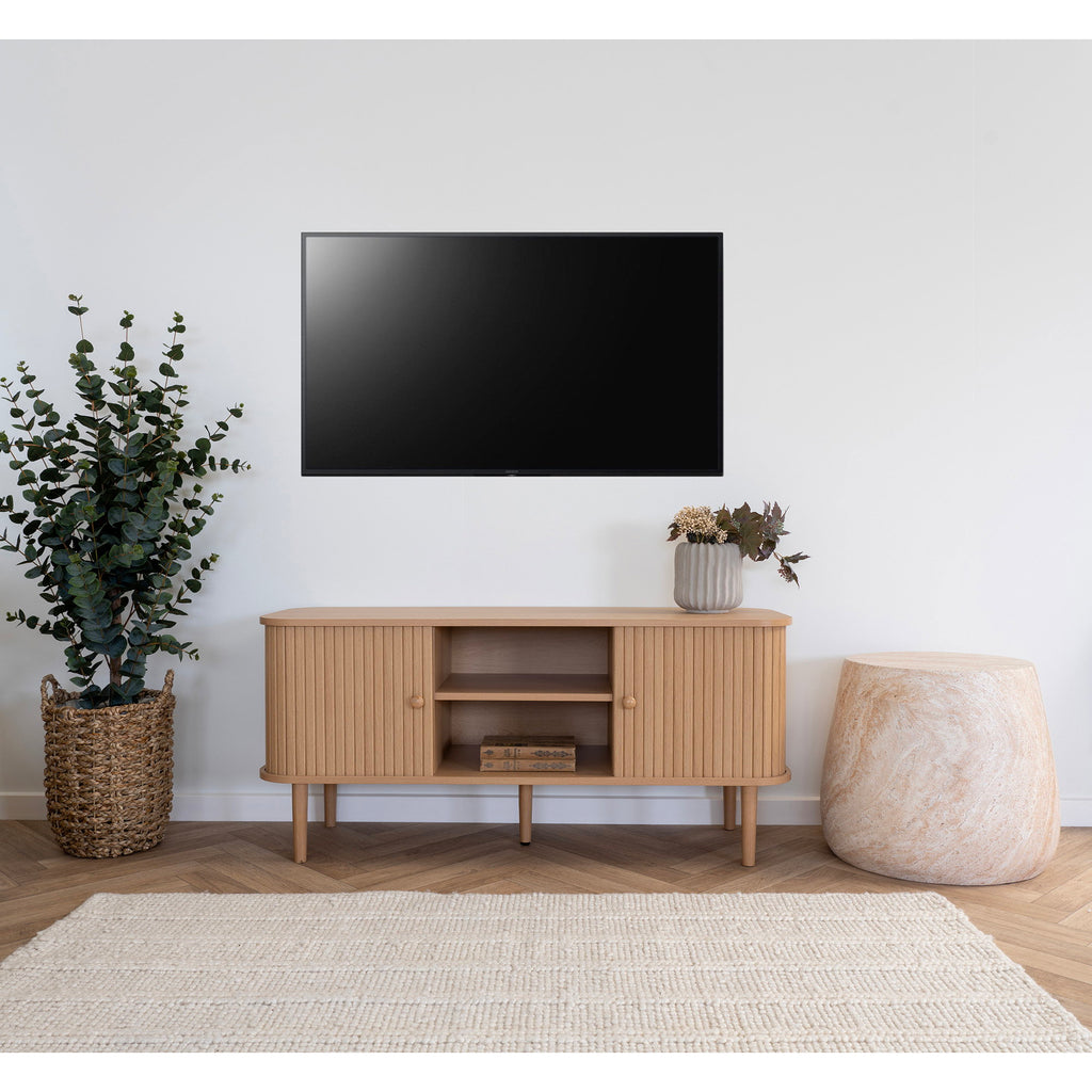 Comodă TV, 2 uși, natur, 113x40x52 cm