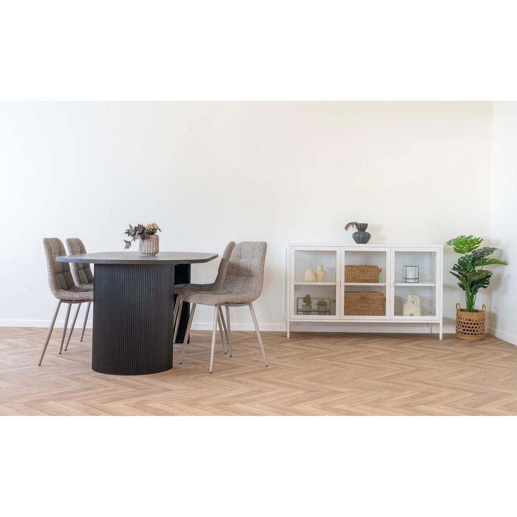 Masă de dining, maro închis, 100x210x75 cm