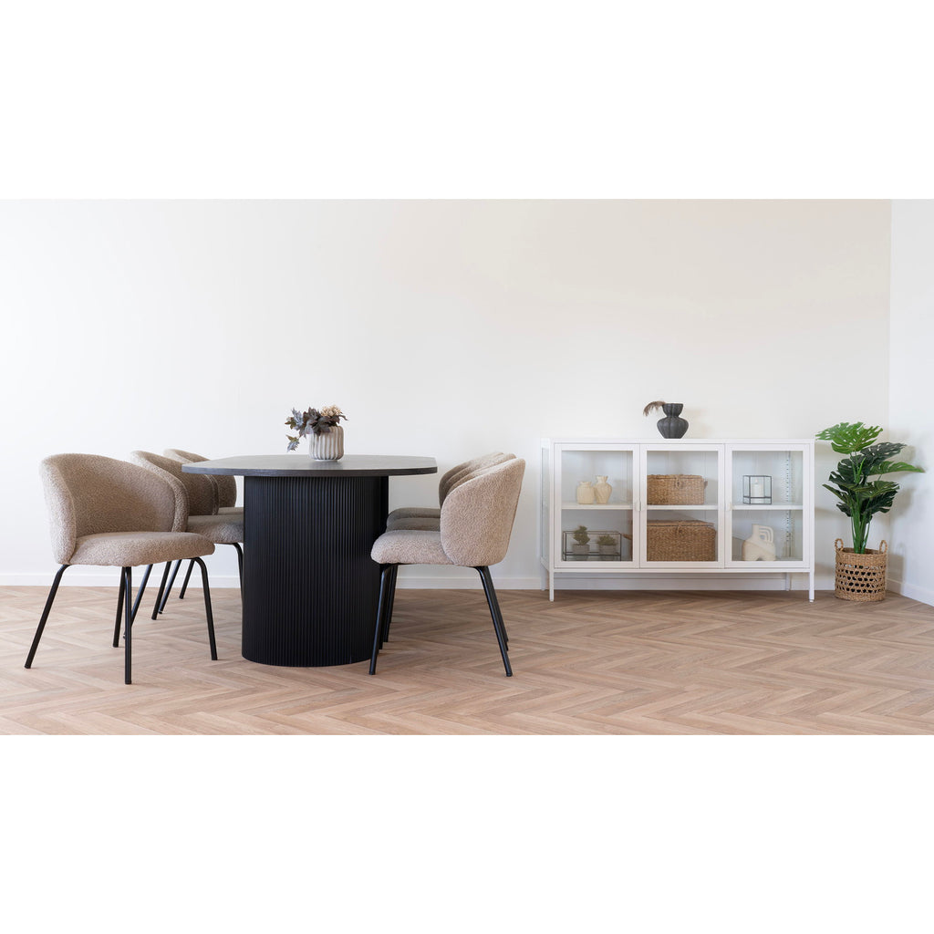 Masă de dining, maro închis, 100x210x75 cm