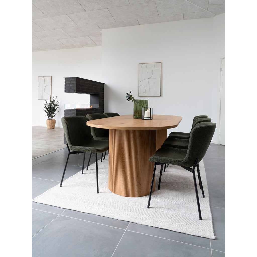 Masă de dining, natur, 100x210x75 cm