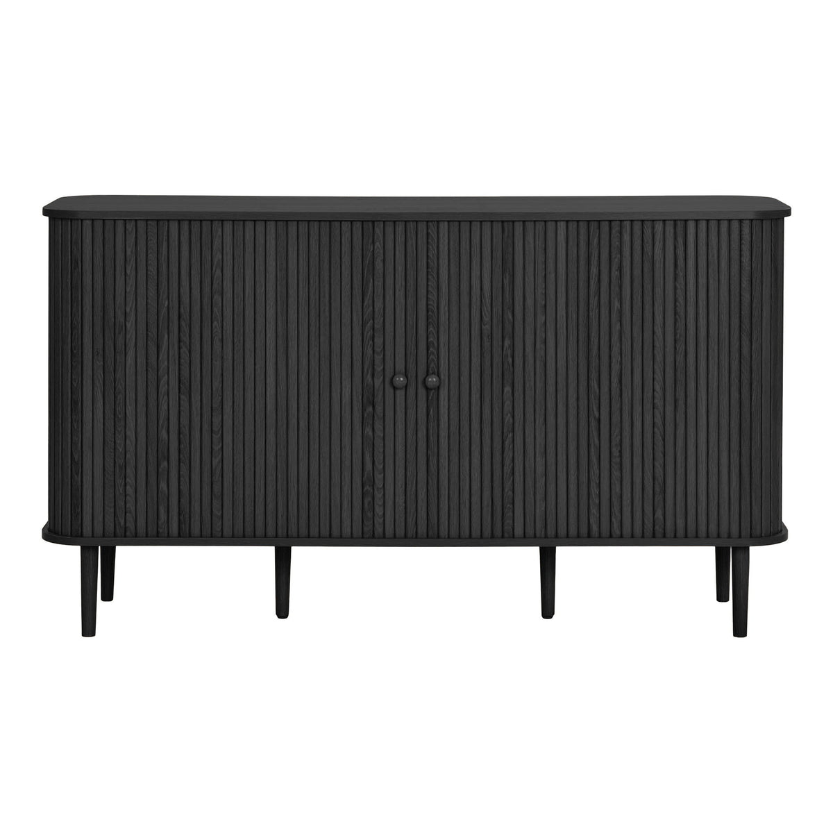 Comodă, 2 uși, negru, 140x40x79 cm