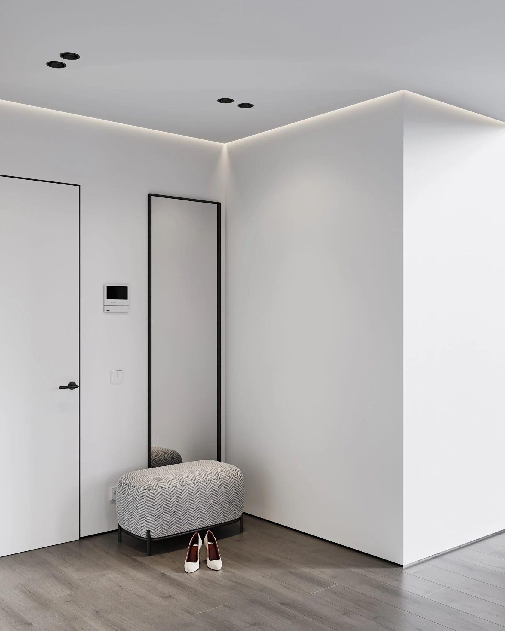 Profil tip scafa alba cu efect de umbra Shadow Gap