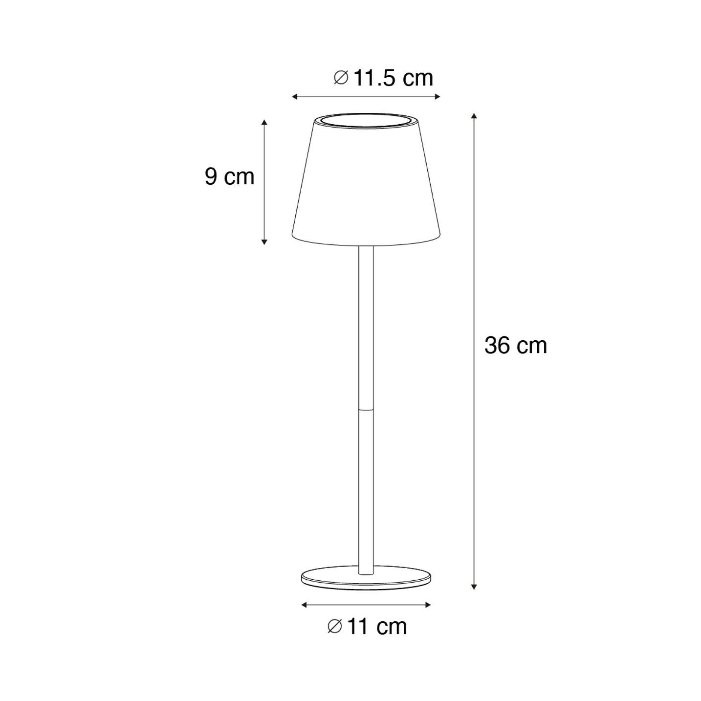 Lampa de masa reîncărcabila cu dimmer Murdock
