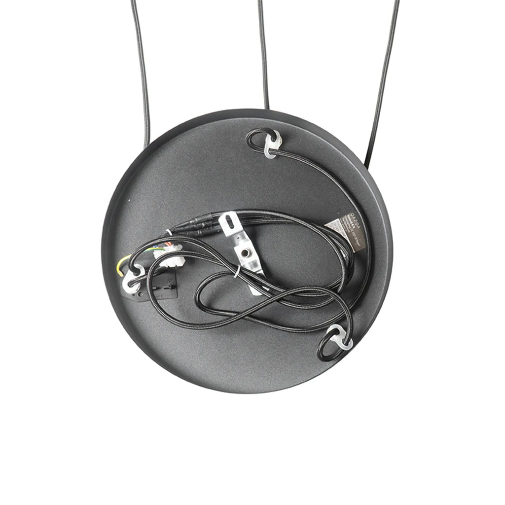 Lampă suspendată neagră cu sticlă aurie cu 3 lumini Pallon