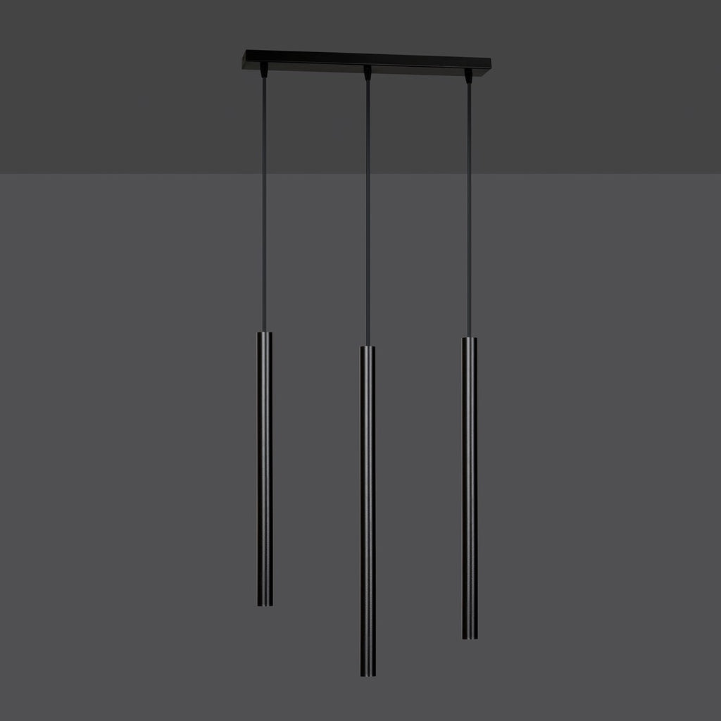 Lampa suspendata neagra 3 lumini Selter