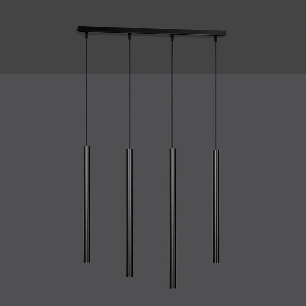 Lampa suspendata neagra 4 lumini Selter