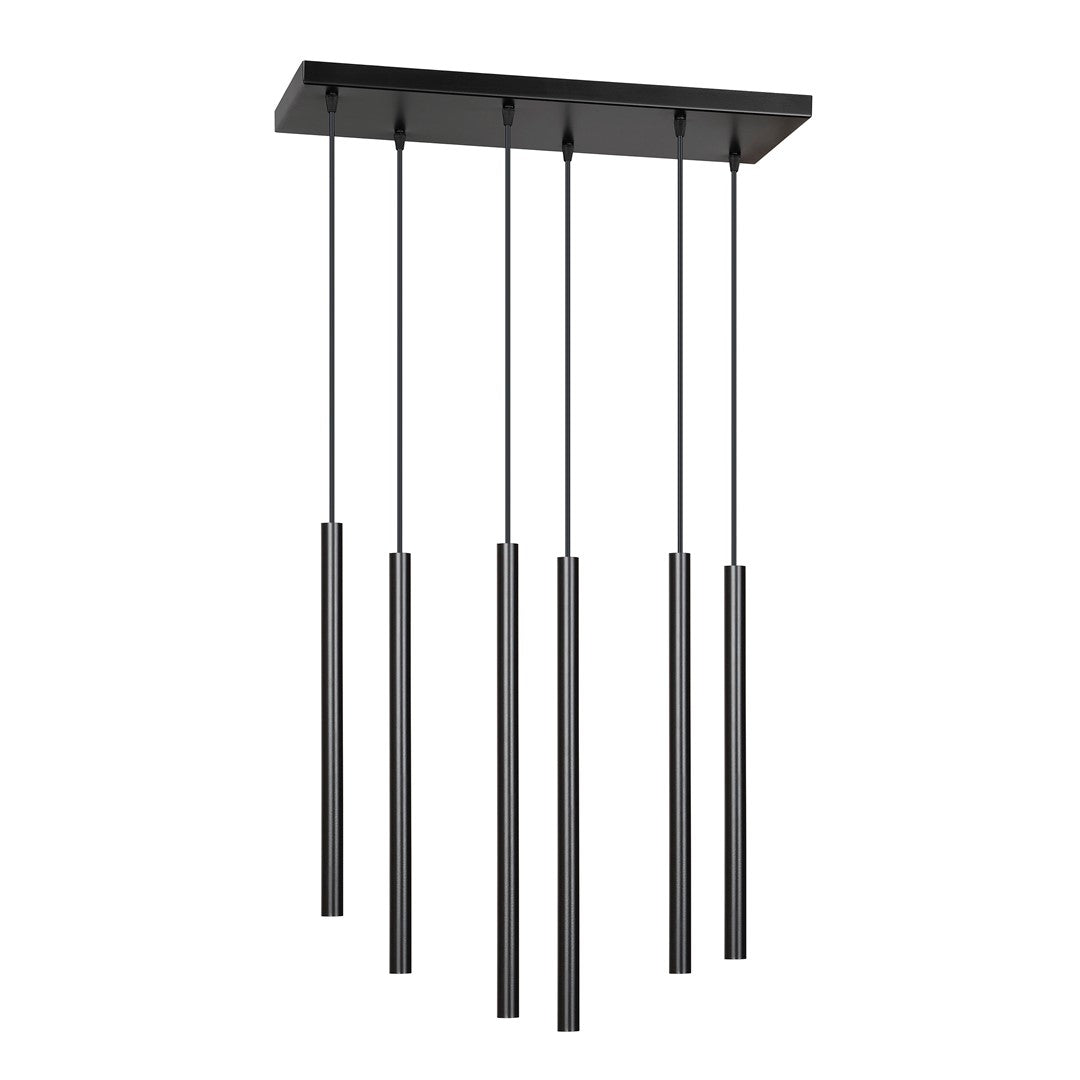 Lampa suspendata neagra 6 lumini Selter