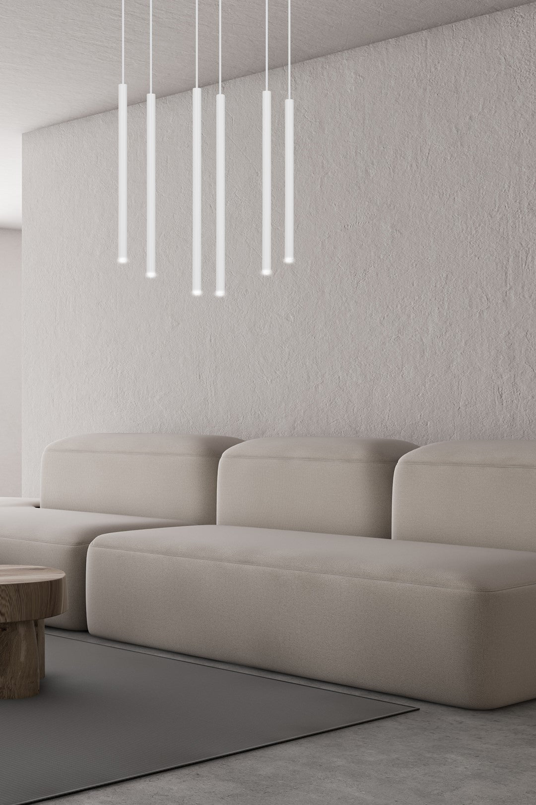 Lampa suspendata alba 6 lumini Selter