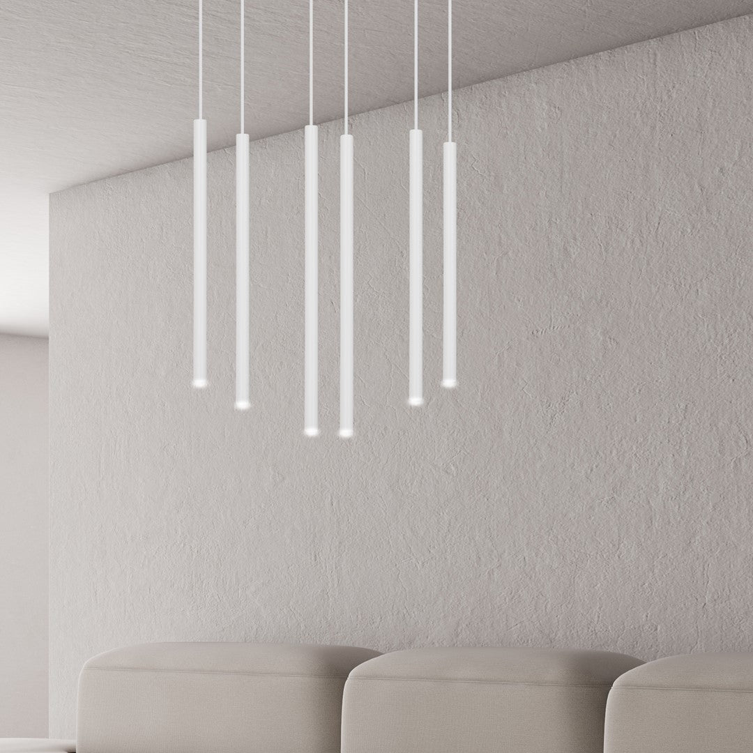 Lampa suspendata alba 6 lumini Selter