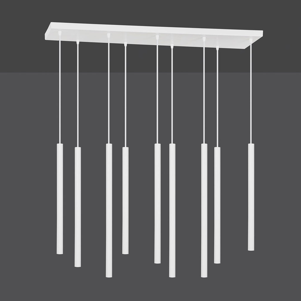 Lampa suspendata alba 9 lumini Selter