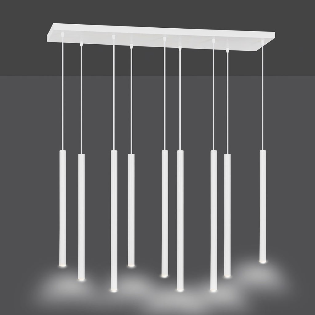 Lampa suspendata alba 9 lumini Selter