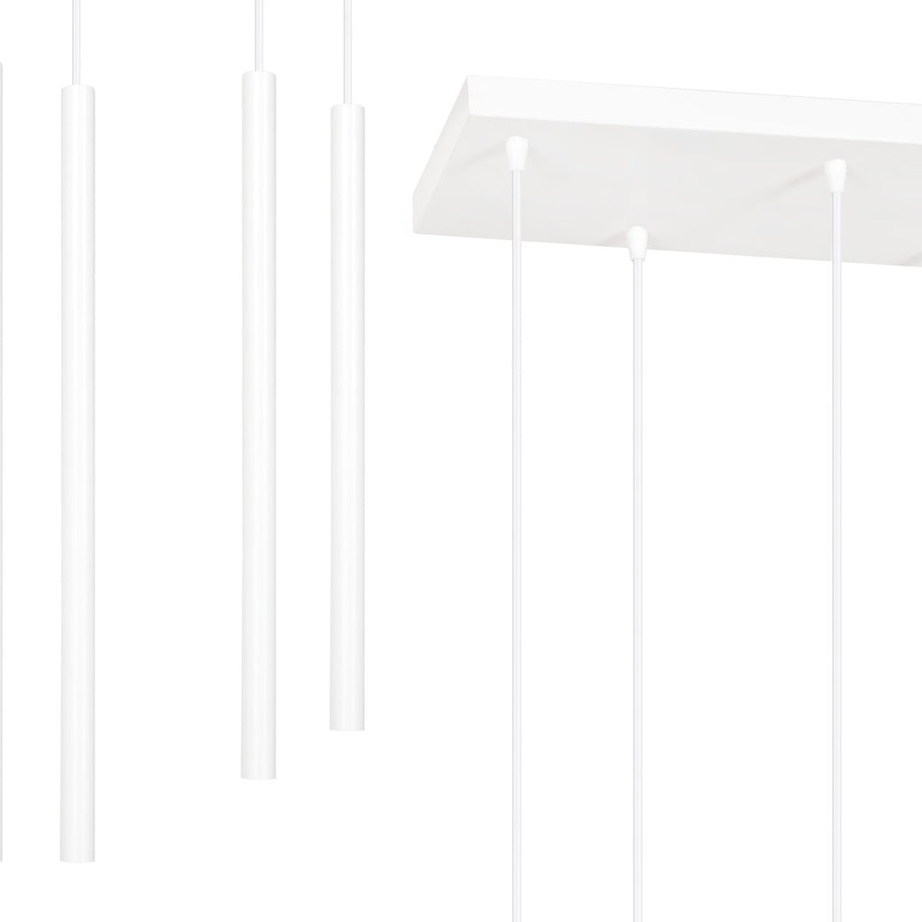 Lampa suspendata alba 9 lumini Selter