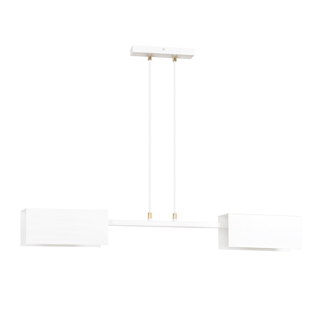 Lampa suspendata alba 2 lumini Tolos