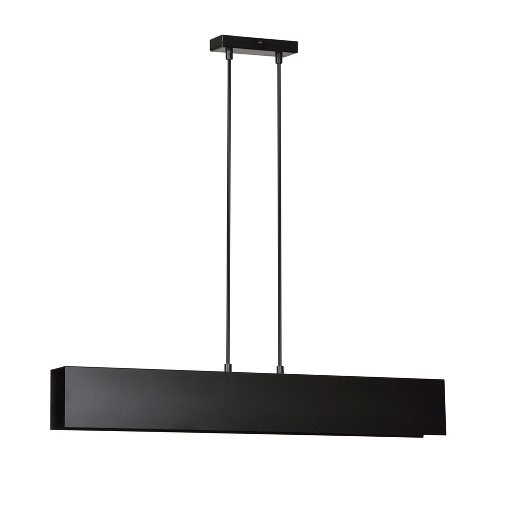 Lampa suspendata metalica neagra 3 lumini Gentor