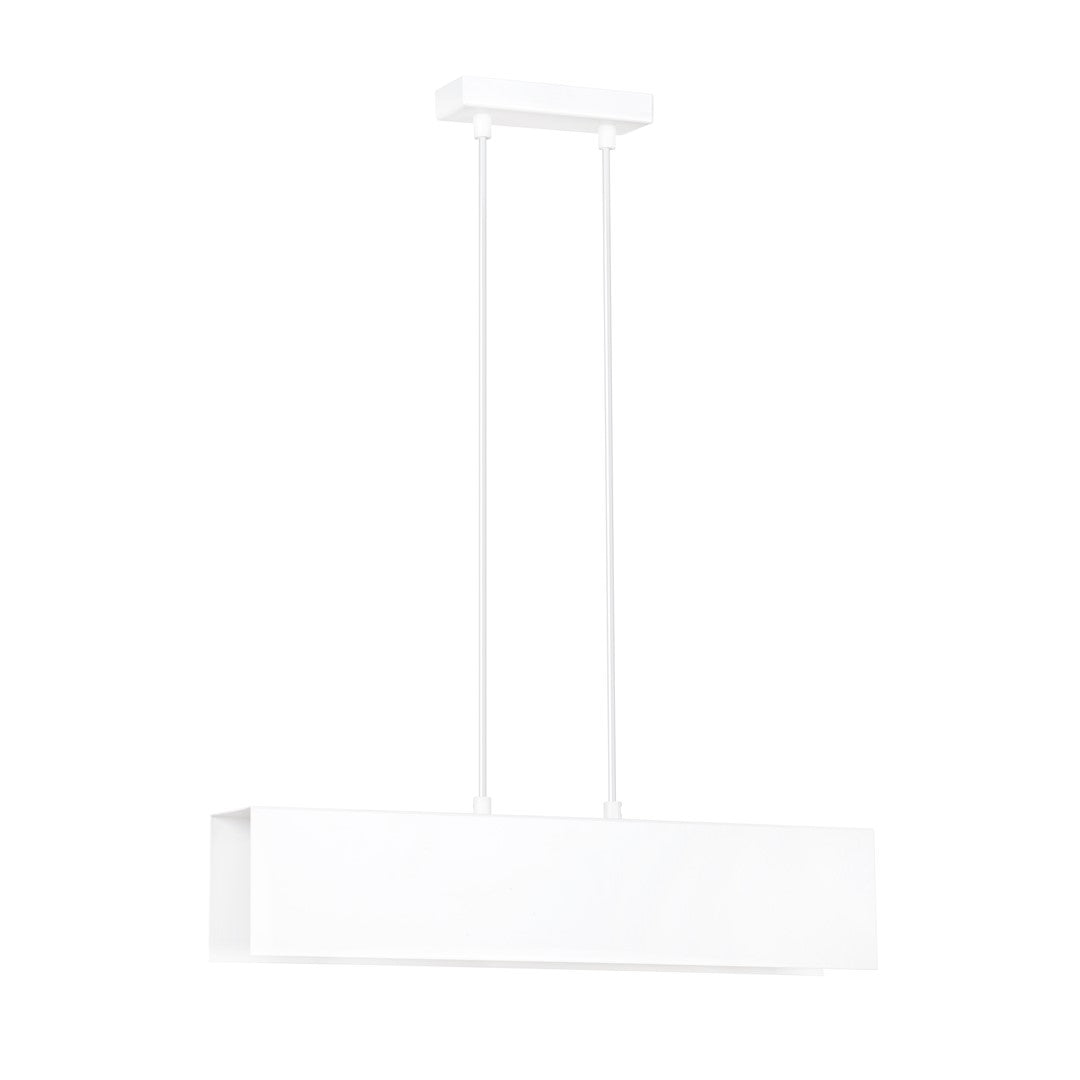 Lampa suspendata metalica alba Gentor