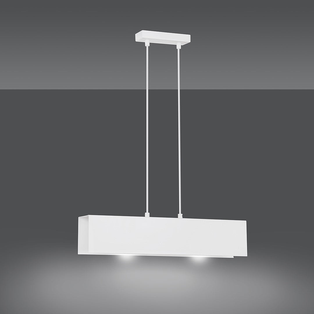 Lampa suspendata metalica alba Gentor