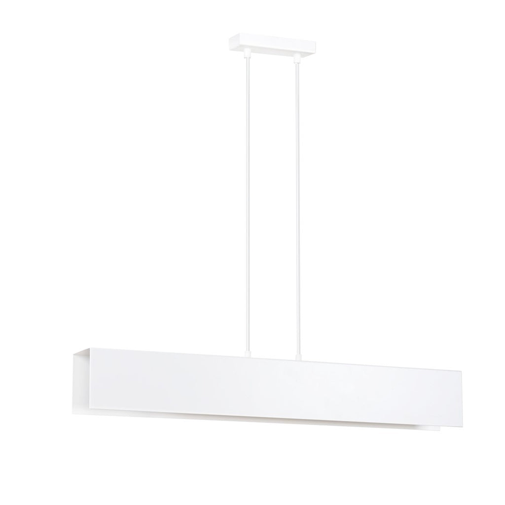 Lampa suspendata metalica alba 3 lumini Gentor