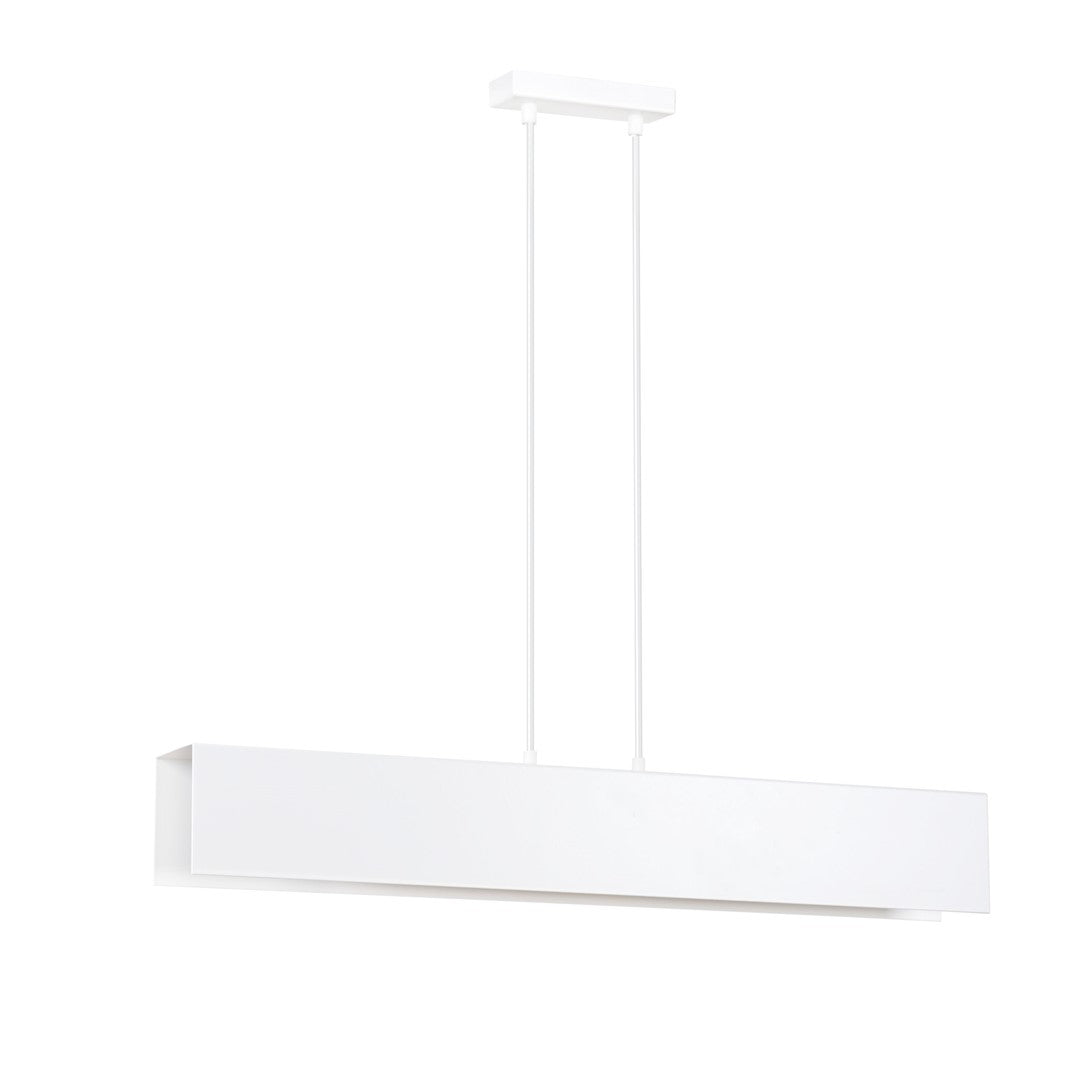 Lampa suspendata metalica alba 3 lumini Gentor