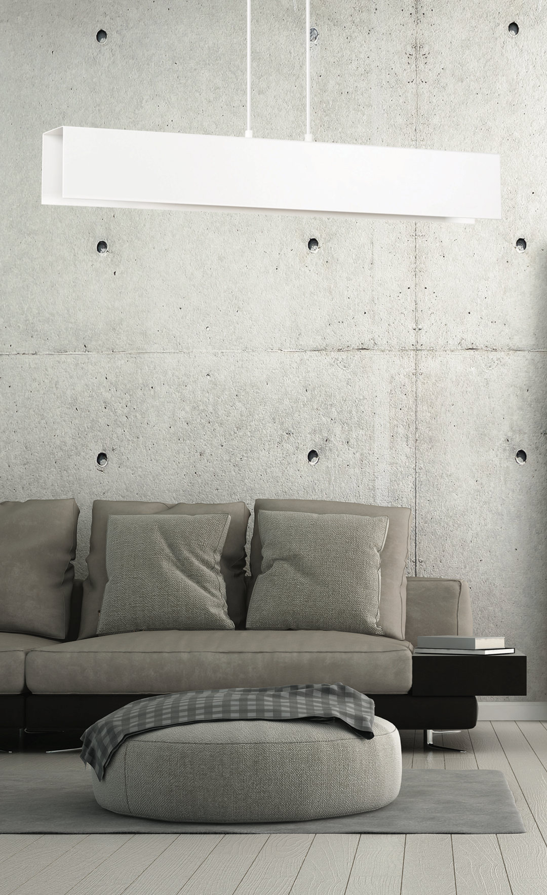 Lampa suspendata metalica alba 3 lumini Gentor