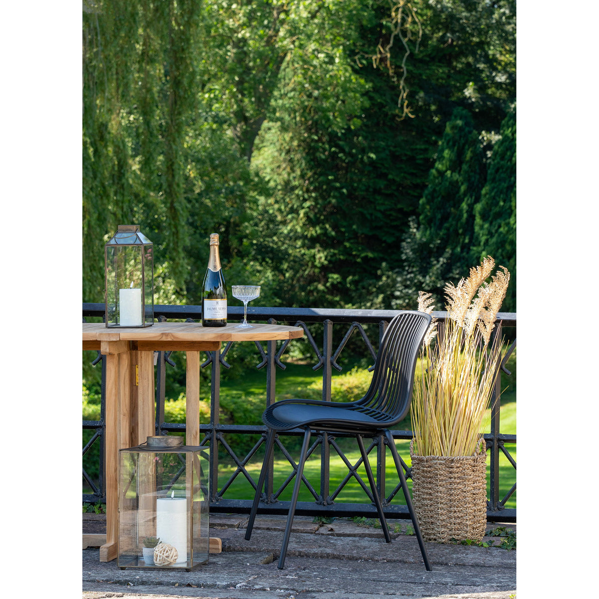 Scaun de dining, polipropilenă, stivuibil, negru