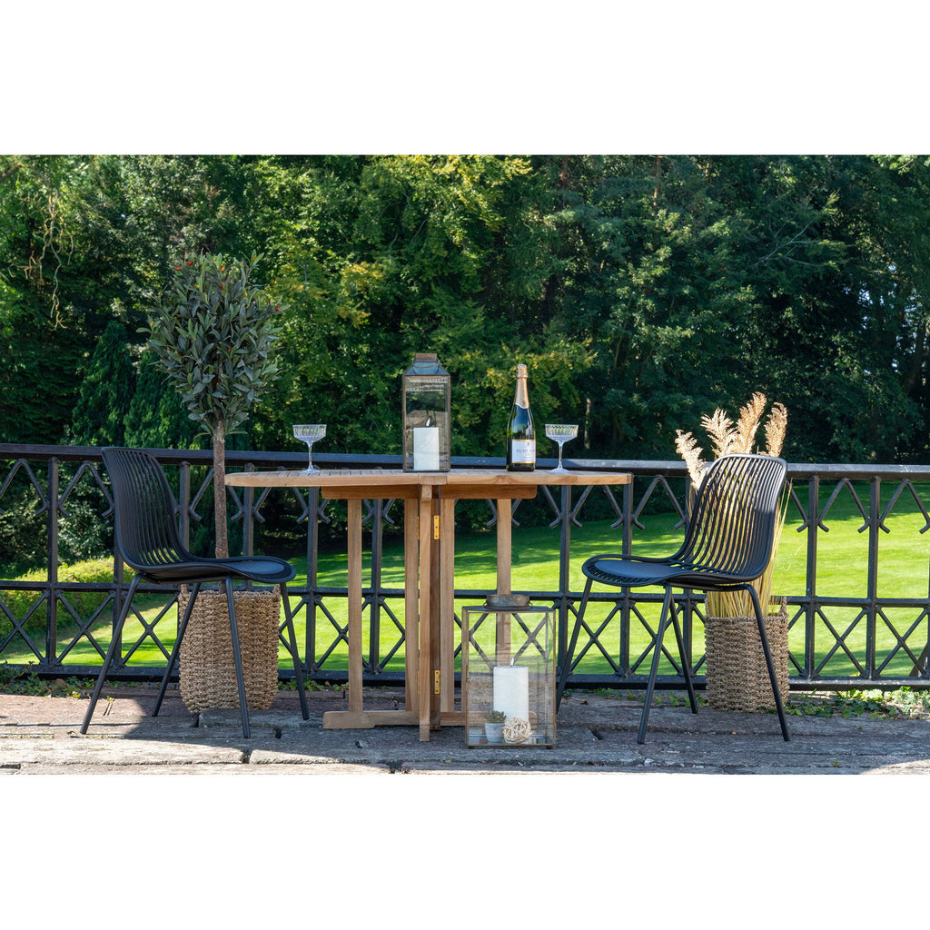 Scaun de dining, polipropilenă, stivuibil, negru