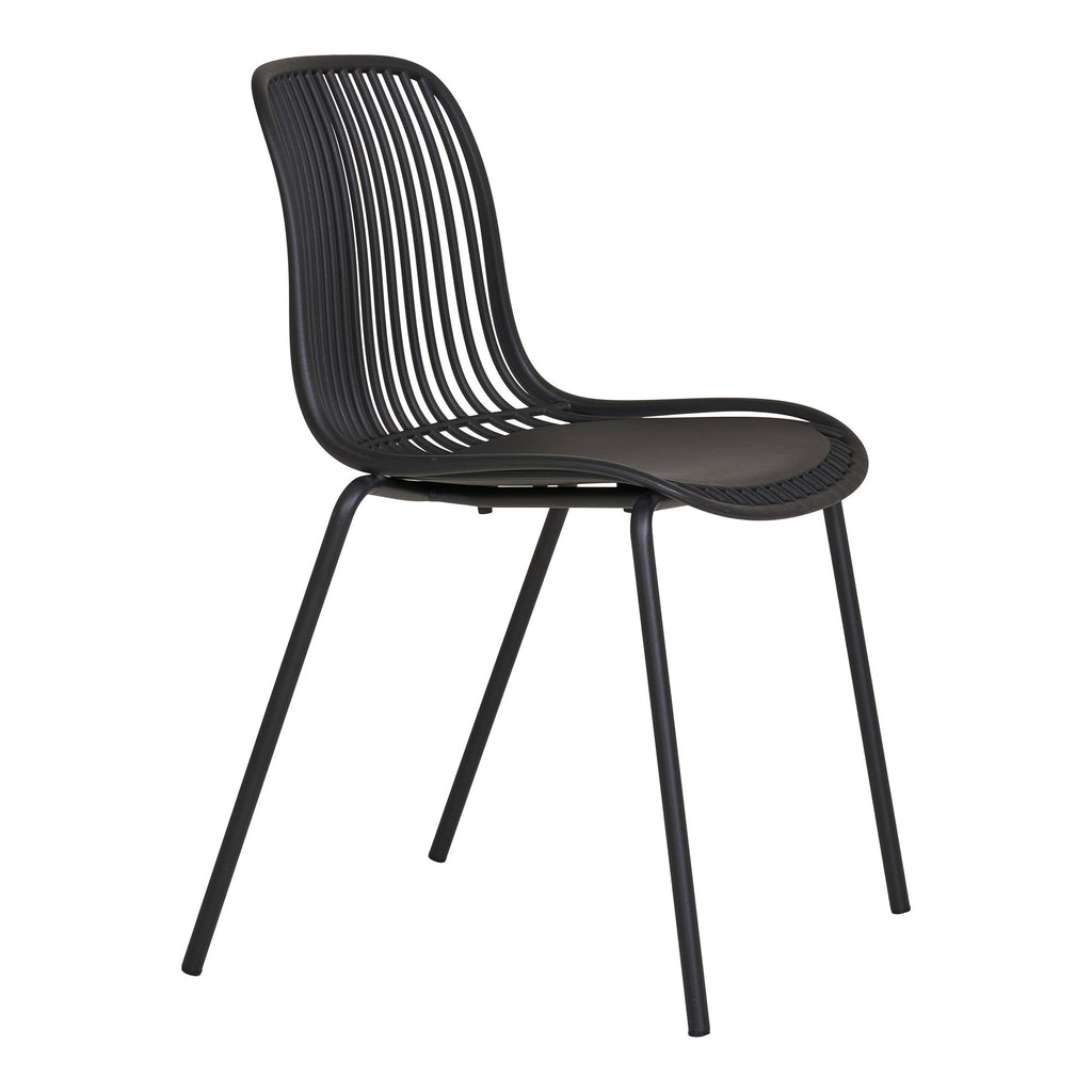Scaun de dining, polipropilenă, stivuibil, negru