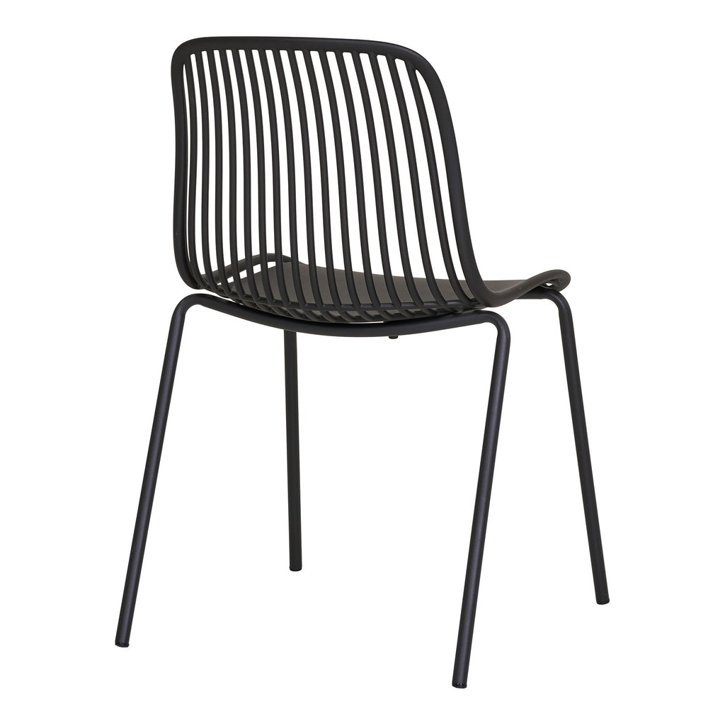 Scaun de dining, polipropilenă, stivuibil, negru