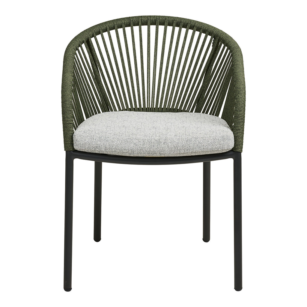 Scaun de dining, aluminiu, verde, gri, include pernă