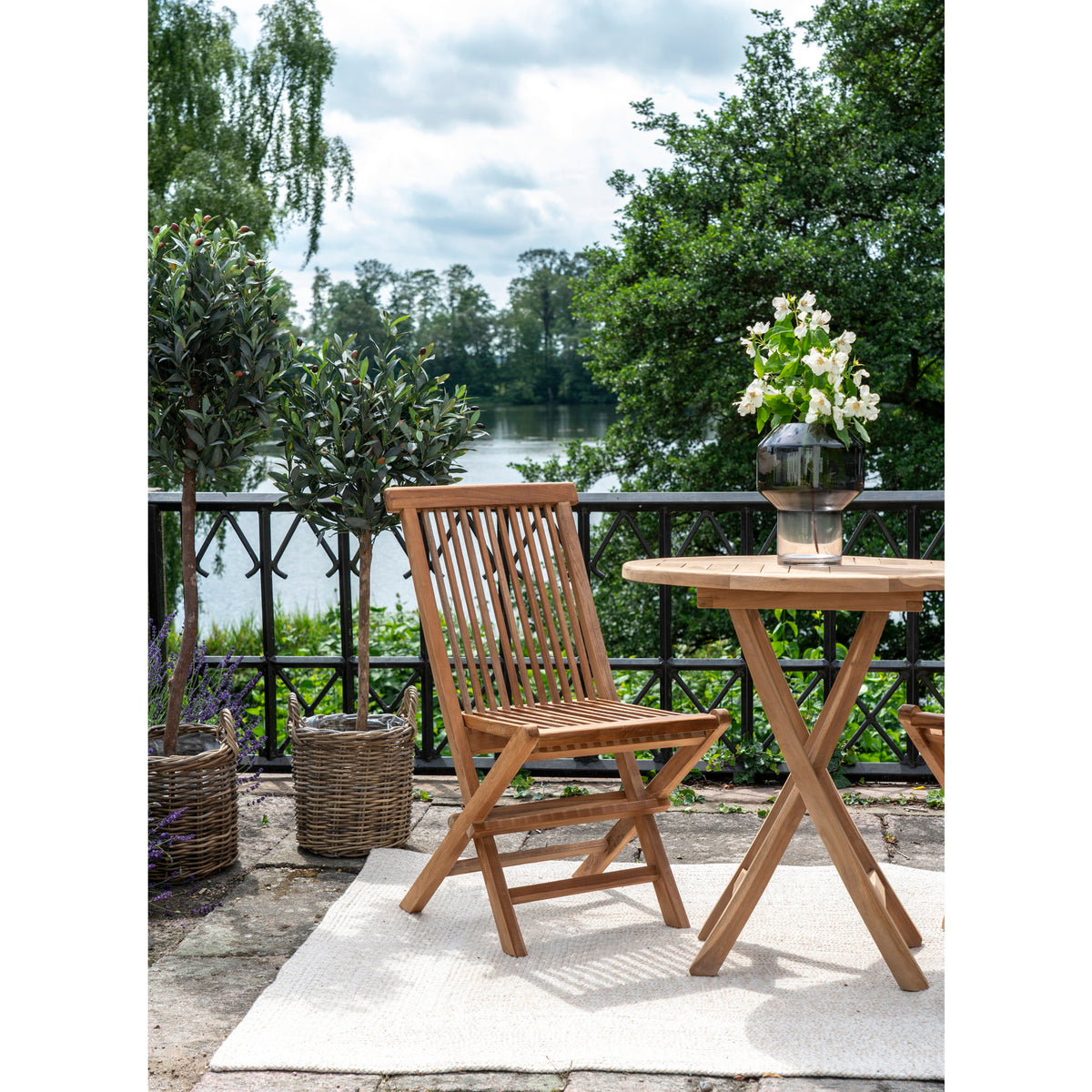 Scaun de dining, tec, natur