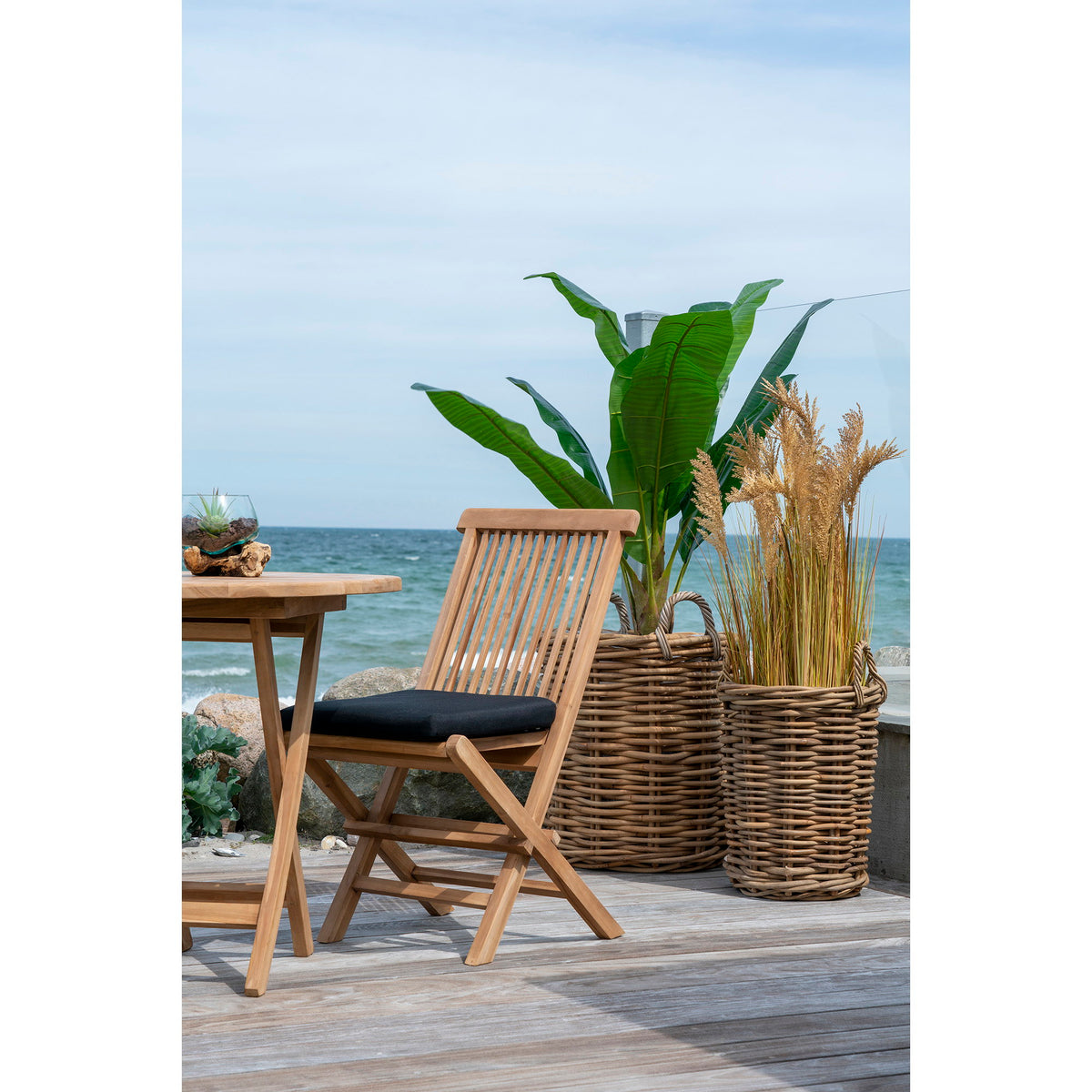 Scaun de dining, tec, natur