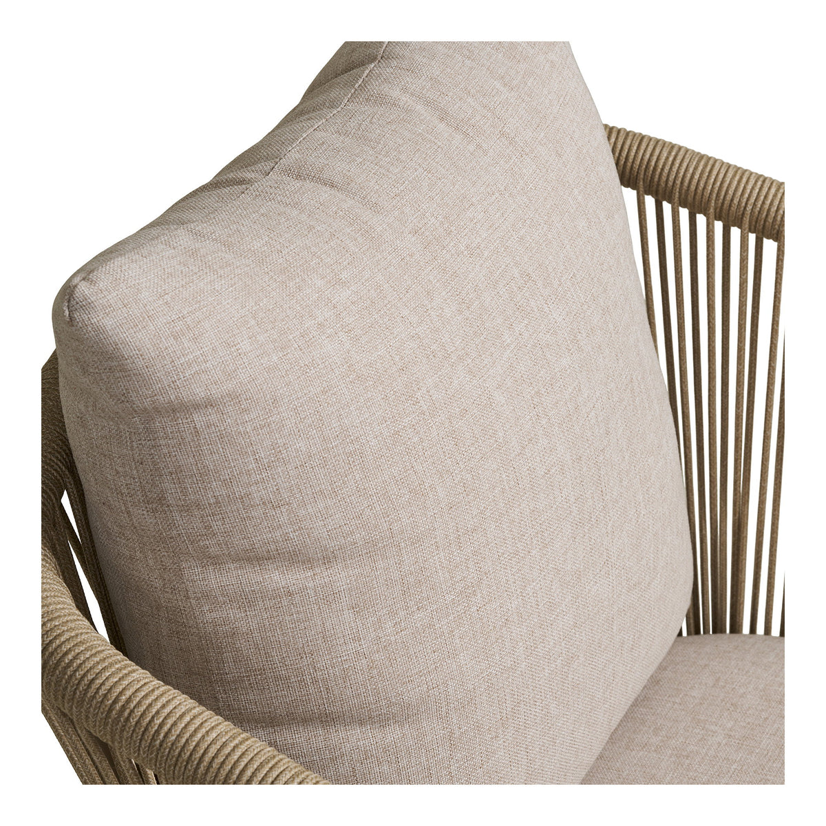 Scaun de dining, aluminiu/poliester, nisipiu, include pernă