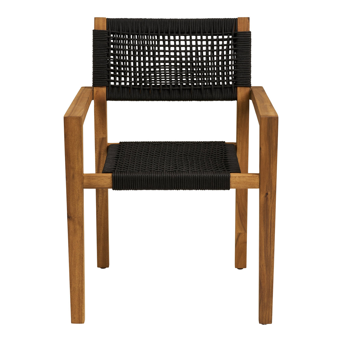 Scaun de dining, salcâm/poliester, negru/natur