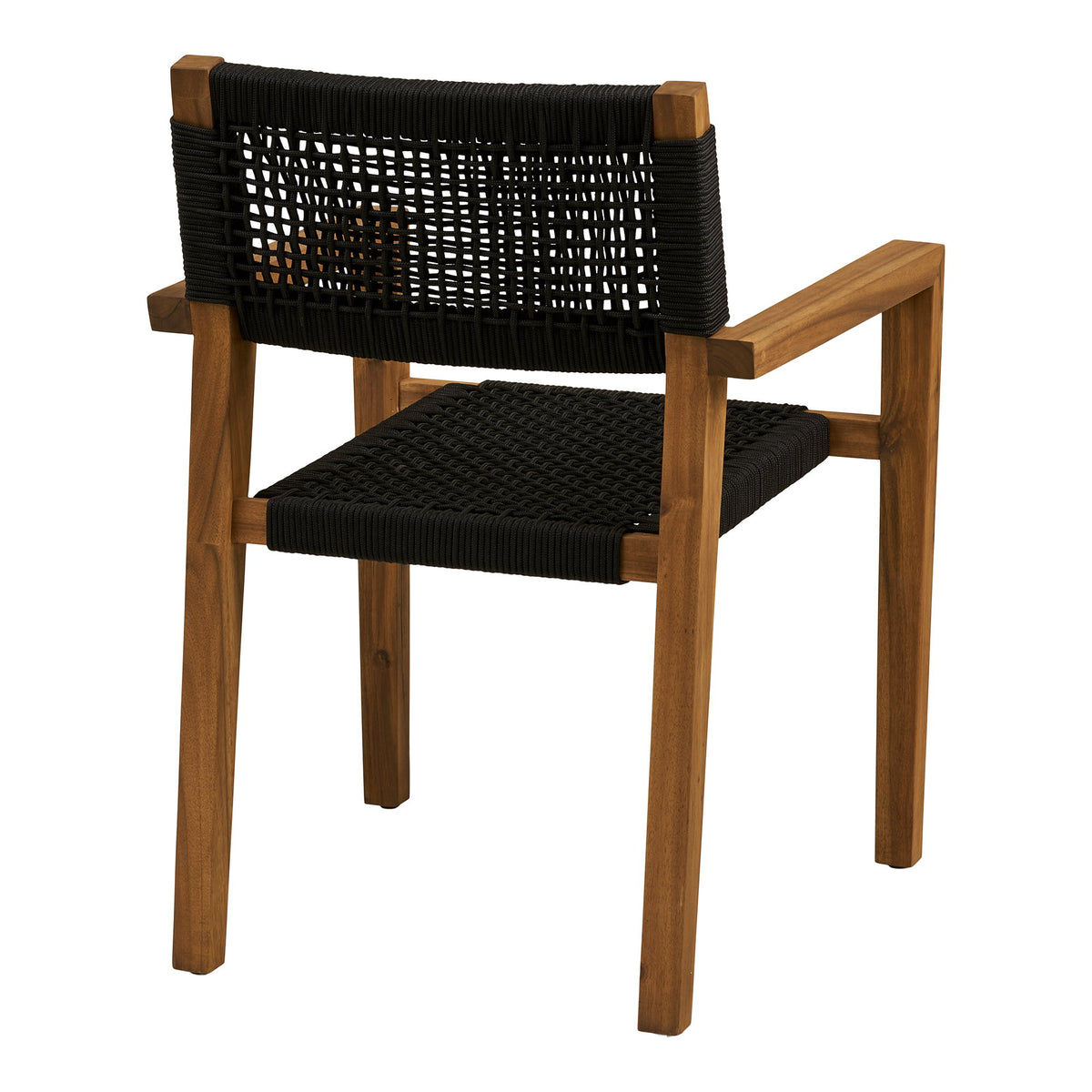 Scaun de dining, salcâm/poliester, negru/natur