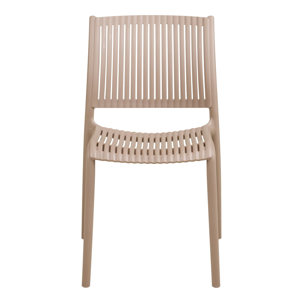 Scaun de dining, polipropilenă, stivuibil, gri-maro taupe