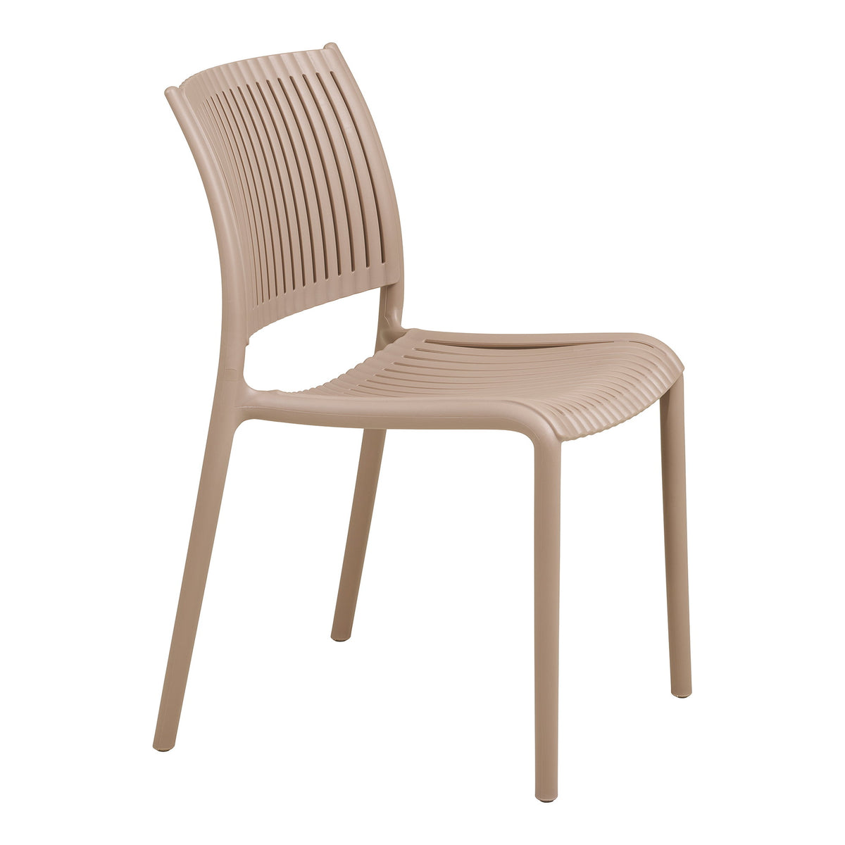 Scaun de dining, polipropilenă, stivuibil, gri-maro taupe
