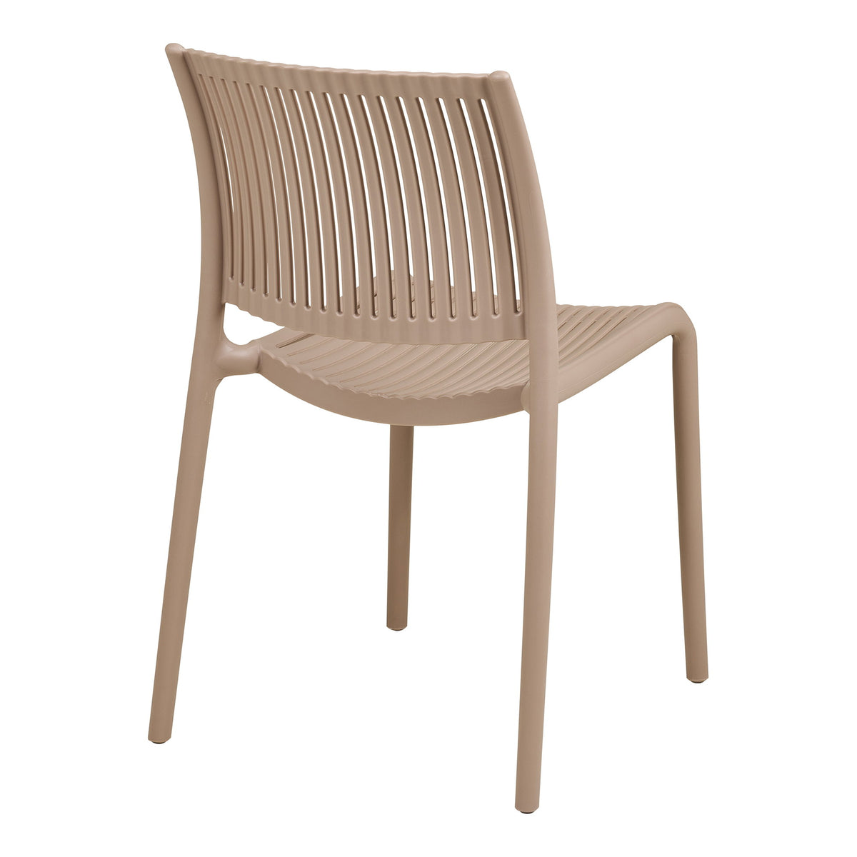 Scaun de dining, polipropilenă, stivuibil, gri-maro taupe