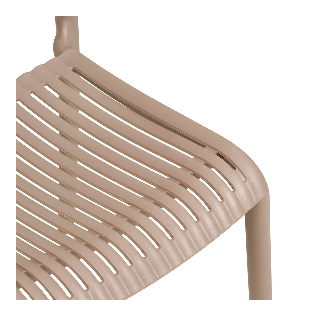 Scaun de dining, polipropilenă, stivuibil, gri-maro taupe