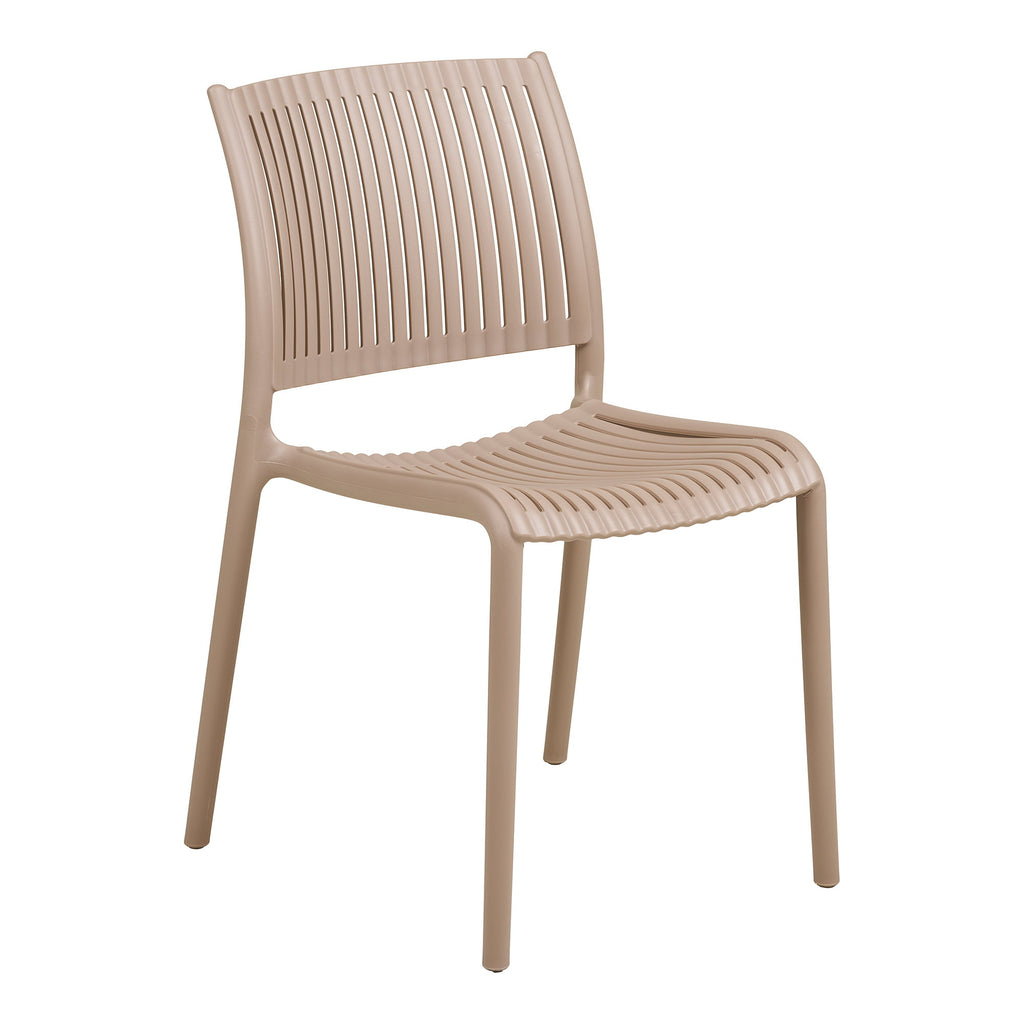 Scaun de dining, polipropilenă, stivuibil, gri-maro taupe