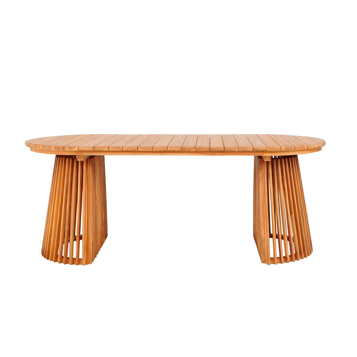 Masă de dining, tec, natur, 90x200x75 cm