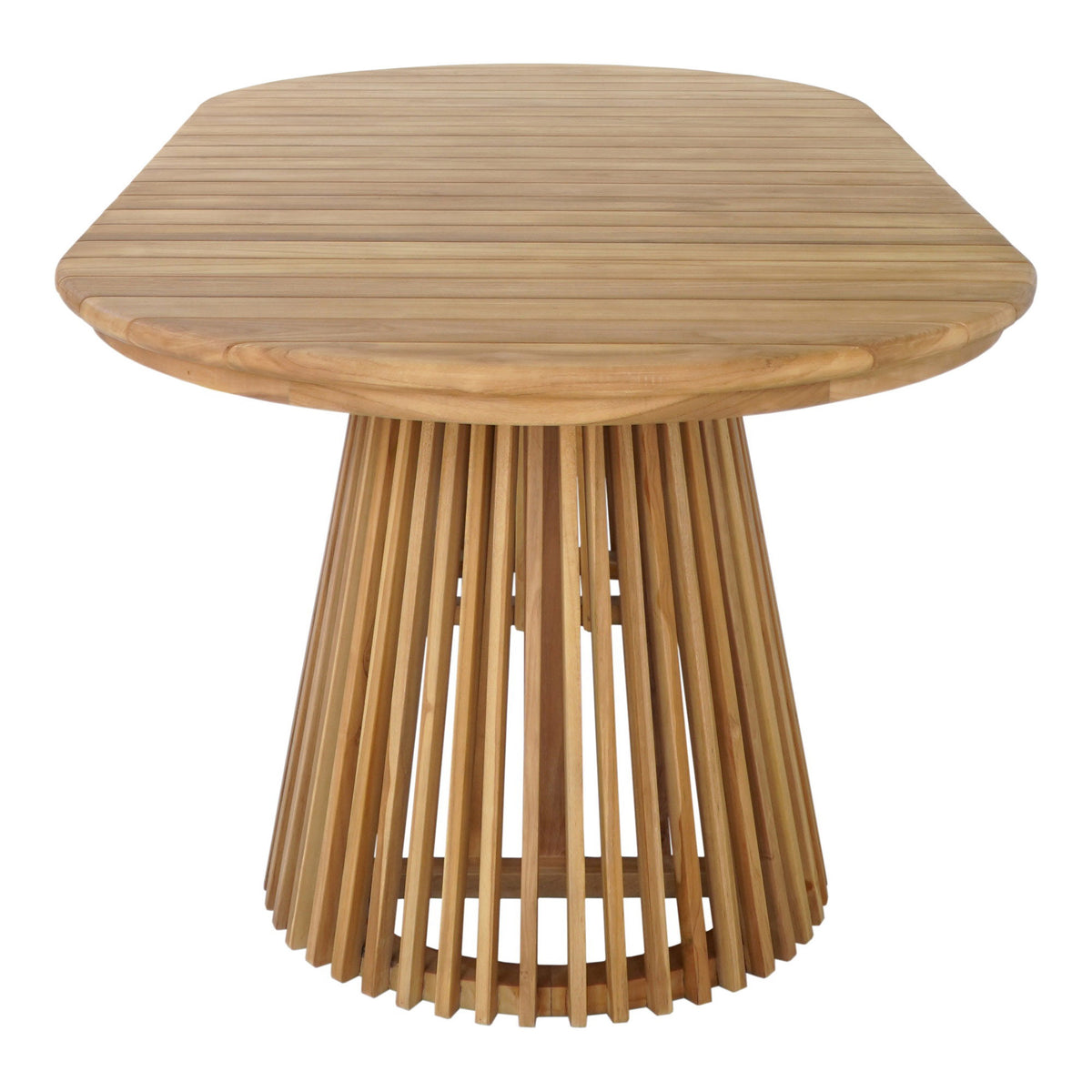 Masă de dining, tec, natur, 100x200x75 cm