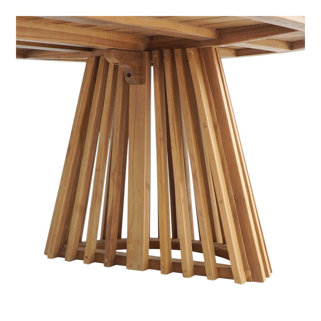 Masă de dining, tec, natur, 100x200x75 cm
