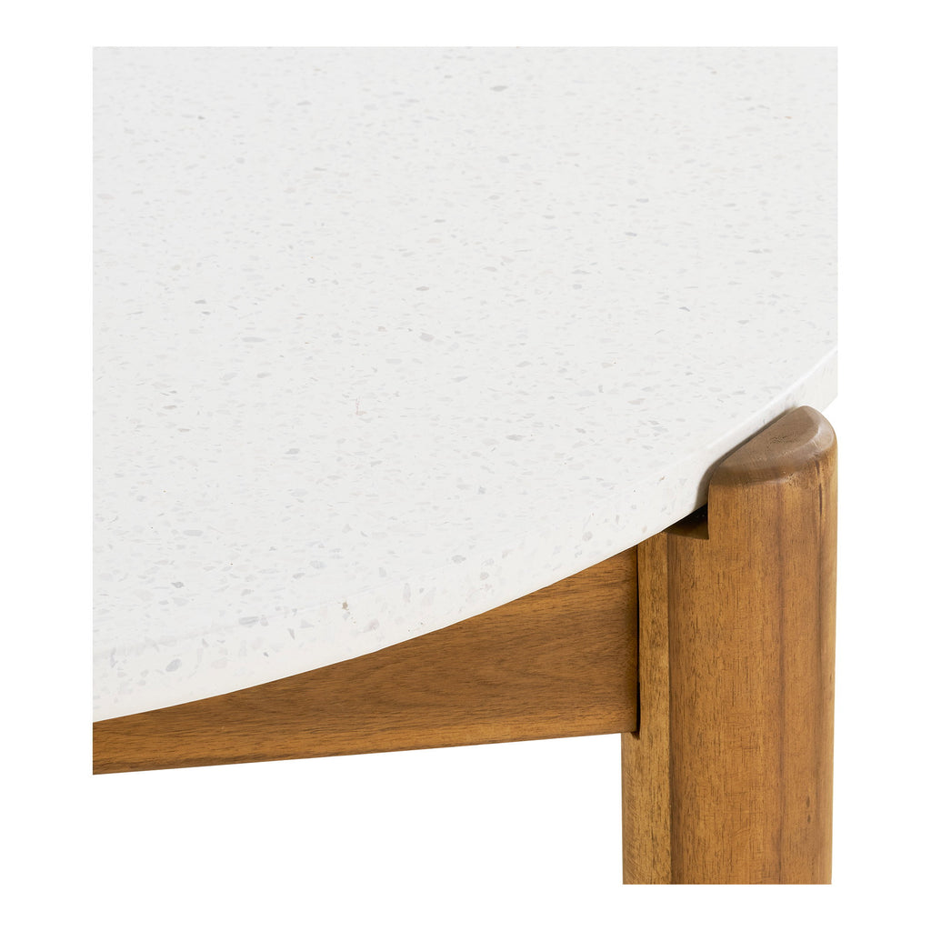 Masă de dining, salcâm/terrazzo, alb/natur, 95x210x76 cm